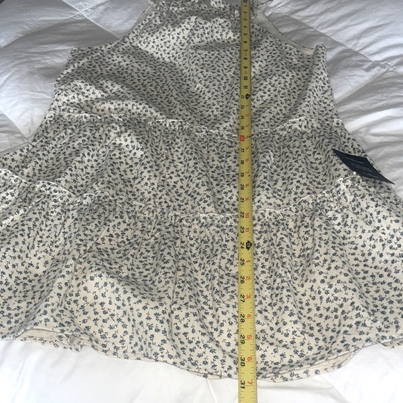 LULU’S x LUSH Fondest of Feelings Cream Floral Print Tiered Mini Dress Sz S - Picture 15 of 15